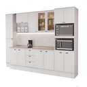 Ver imagem 6 de Cozinha Completa com Balcão Milla Pearl Soul 14 Portas MDF 310cm Branco