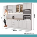 Ver imagem 7 de Cozinha Completa com Balcão Milla Pearl Soul 14 Portas MDF 310cm Branco