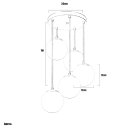 Ver imagem 5 de Lustres Pendentes Quíntuplo Orby Bolinha Preto