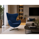 Ver imagem 2 de Poltrona Egg - Tecido Suede Azul