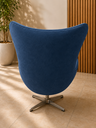 Ver imagem 3 de Poltrona Egg - Tecido Suede Azul