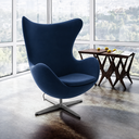Ver imagem 5 de Poltrona Egg - Tecido Suede Azul