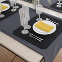 Ver imagem 7 de 8 Jogo Americano Preto Impermeável 29 X 44cm - Id Decor Jogo Americano de Mesa