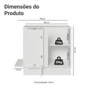 Ver imagem 2 de Balcão de Canto 1 Porta (sem Tampo) Branco Agata Madesa