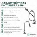 Ver imagem 6 de Torneira Cozinha Gourmet Monocomando Bancada Ducha Extensível Escovado Metal ABS Flexível Qualidade