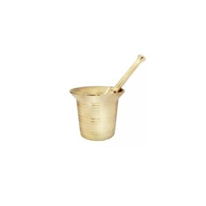 Almofariz Em Bronze socador de alho 9 cm