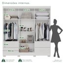 Ver imagem 6 de Guarda-Roupa Casal com Pés 6 Portas 4 Gavetas Texas Premium Branco