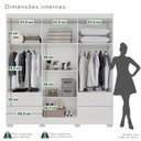 Ver imagem 5 de Guarda-Roupa Casal com Pés 6 Portas 4 Gavetas Texas Premium Branco