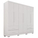 Ver imagem 2 de Guarda-Roupa Casal com Pés 6 Portas 4 Gavetas Texas Premium Branco