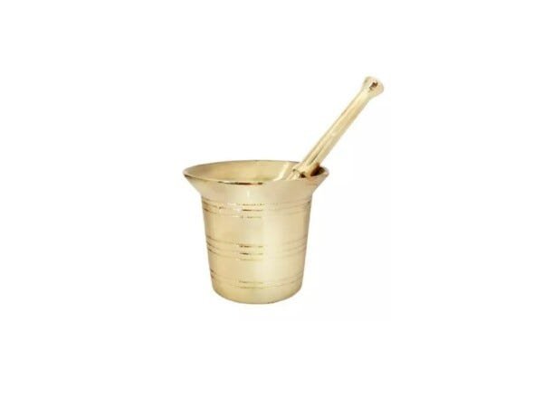 Almofariz Pilão em Bronze Socador de alho 11 cm - 1