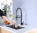 Ver imagem 2 de Torneira Cozinha Gourmet Monocomando Duo Spray Mesa Preta ME01B
