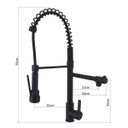 Ver imagem 3 de Torneira Cozinha Gourmet Monocomando Duo Spray Mesa Preta ME01B