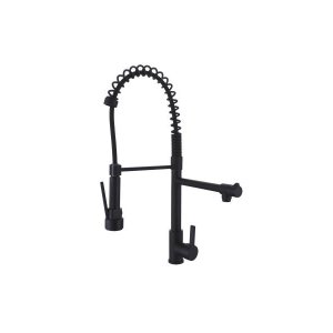 Torneira Cozinha Gourmet Monocomando Duo Spray Mesa Preta ME01B