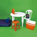 Ver mais imagens de Mesa Plástica Redonda Desmontável Mor