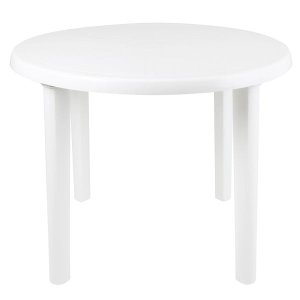 Mesa Plástica Redonda Desmontável Mor
