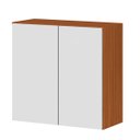 Ver imagem 1 de Armário Aéreo 70 Cm 2 Portas 100% Mdf Luna Cinamomo/off White