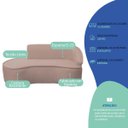 Ver imagem 6 de Kit Divã Recamier Orgânico Marrocos 200cm Lado Esquerdo e 2 Poltronas Amore Linho