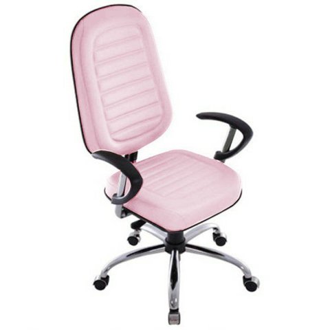 Cadeira para Escritório Presidente Gomada Linha Blenda Rosa