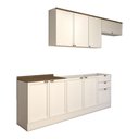 Ver imagem 3 de Cozinha Competa Omaha 8 Portas 3 Gavetas 100% Mdf Branco/ébano - Panorama Móveis