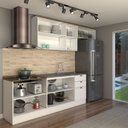 Ver imagem 2 de Cozinha Competa Omaha 8 Portas 3 Gavetas 100% Mdf Branco/ébano - Panorama Móveis