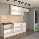 Ver imagem 5 de Cozinha Competa Omaha 8 Portas 3 Gavetas 100% Mdf Branco/ébano - Panorama Móveis