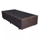 Ver imagem 1 de Base Box Bau Solteiro Premium Santo Box Suede 47x78x188:marrom