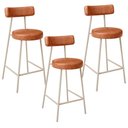 Ver imagem 1 de Kit 03 Banquetas Baixa Cozinha Sala Jantar Bancada Milão Arena L02 Couríssimo Camel - lyam decor