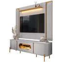 Ver imagem 3 de Rack para Sala Orgânico Suy com Painel para Tv 75 Pol Maresca B02 Off White Cinamomo - Lyam Decor
