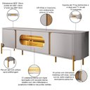 Ver imagem 7 de Rack para Sala Orgânico Suy com Painel para Tv 75 Pol Maresca B02 Off White Cinamomo - Lyam Decor