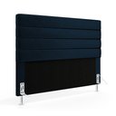 Ver imagem 3 de Cabeceira Atlas 160 para Cama Queen N-025 Veludo Azul Marinho Aradecor