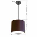Ver imagem 2 de Lustre Luminária Pendente Vivare Free Lux Pe-4107pr Cúpula em Tecido 25x20cm