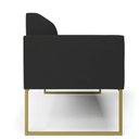 Ver imagem 7 de Sofá Namoradeira Base Industrial Dourado Marisa Veludo Preto D03 - D'Rossi