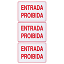 Ver imagem 1 de Combo 10 Placas de Sinalização Entrada Proibida 30x20 Acesso - P-11 F9e