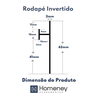Rodapé Invertido Branco 62mmx14mm Kit com 10 Barras de 2mt - Homeney - 1