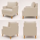 Ver imagem 6 de Kit 2 Poltronas Decorativas Serena Suede para Sala Recepção Escritório Conforto Luxo Contemporâneas