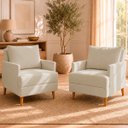 Ver imagem 1 de Kit 2 Poltronas Decorativas Serena Suede para Sala Recepção Escritório Conforto Luxo Contemporâneas
