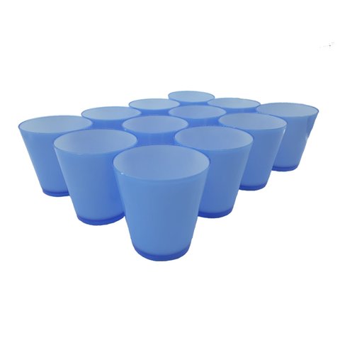 10 Copos Bicolores Cozinha Suco Conjunto de Copos Azul com Branco Dehaus Verde Escuro