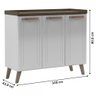 Balcão Buffet em Aço 3 Portas Branco/nogueira 800513 - Telasul - 4