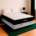Ver imagem 1 de Cama Box Casal Branco e Colchão Orthopedic D33 Vstore