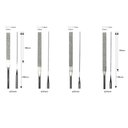 Ver imagem 2 de Kit Limas Diamantada Profissional Retas 140mm C/ 4 Peças - LDR-140S - #200