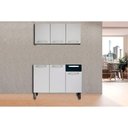 Ver imagem 1 de Cozinha Modulada Bertolini Evidence 2 Peças (1aéreo+1balcão) C2p07 Branco/preto-bertolini