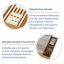 Ver mais imagens de Cama Queen Mdf 4 Gavetas e Cabeceira Nicho com Led Aurora