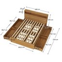 Ver imagem 3 de Cama Queen 4 Gavetas e Cabeceira Nicho com LED MDF Aurora Yescasa Marrom/Carvalho Hanover