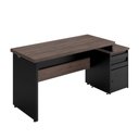 Ver imagem 1 de Mesa Escrivaninha Com Gaveteiro Freijo Preto