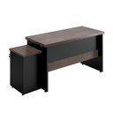 Ver imagem 3 de Mesa Escrivaninha Com Gaveteiro Freijo Preto