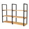 Suporte Triplo para Prateleira Industrial 90 X 34cm Preto (metalon 20x20) - 4 Peças - 4