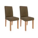 Ver imagem 1 de Cadeira para Mesa de Jantar Jogo de 2 Cadeiras Mdf Maia Cimol Cinamomo/mascavo