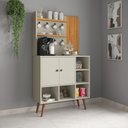 Ver imagem 1 de Cantinho do Café Balcão 80cm Aurora Patrimar Off White/cinamomo