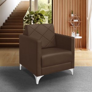 Poltrona Helena Decorativa Clinica e Recepção:marrom