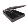 Cama Box Baú Bipartido Casal Premium 138x188x040 com 4 Articulações - Corino Marrom - 1